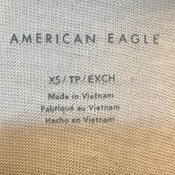 American Eagle Oversized Grey and White T-Shirt Extra Soft Size XS - Picture 2 of 4